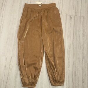 MAEVE- gold tapered pants NWT